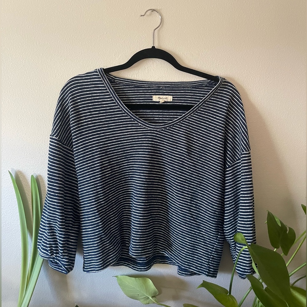3 for $15⭐️Madewell Black and White Striped Top
